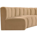  Manufacturer Color_Camel -- Arc 103" Camel Velvet Upholstered 4 pc Modular Sectional IMAGE 9