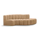  Manufacturer Color_Camel -- Arc 104" Camel Velvet Upholstered 4 pc Modular Sectional IMAGE 1
