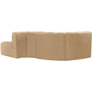  Manufacturer Color_Camel -- Arc 104" Camel Velvet Upholstered 4 pc Modular Sectional IMAGE 3