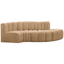  Manufacturer Color_Camel -- Arc 104" Camel Velvet Upholstered 4 pc Modular Sectional IMAGE 5