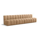  Manufacturer Color_Camel -- Arc 119" Camel Velvet Upholstered 4 pc Modular Sectional IMAGE 1