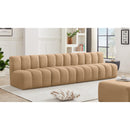  Manufacturer Color_Camel -- Arc 119" Camel Velvet Upholstered 4 pc Modular Sectional IMAGE 2