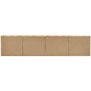 Meridian Arc Camel Velvet 4 pc Modular Sectional IMAGE 3