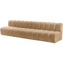  Manufacturer Color_Camel -- Arc 119" Camel Velvet Upholstered 4 pc Modular Sectional IMAGE 6
