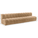  Manufacturer Color_Camel -- Arc 119" Camel Velvet Upholstered 4 pc Modular Sectional IMAGE 9