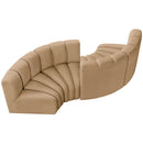  Manufacturer Color_Camel -- Arc 102" Camel Velvet Upholstered 4 pc Modular Sectional IMAGE 4
