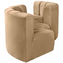 Manufacturer Color_Camel -- Arc 102" Camel Velvet Upholstered 4 pc Modular Sectional IMAGE 5