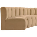 Manufacturer Color_Camel -- Arc 102" Camel Velvet Upholstered 4 pc Modular Sectional IMAGE 6