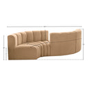  Manufacturer Color_Camel -- Arc 102" Camel Velvet Upholstered 4 pc Modular Sectional IMAGE 7