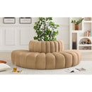  Manufacturer Color_Camel -- Arc 90" Camel Velvet Upholstered 4 pc Modular Sectional IMAGE 2