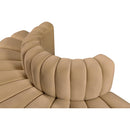  Manufacturer Color_Camel -- Arc 90" Camel Velvet Upholstered 4 pc Modular Sectional IMAGE 7
