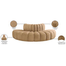  Manufacturer Color_Camel -- Arc 90" Camel Velvet Upholstered 4 pc Modular Sectional IMAGE 9