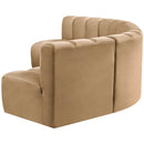  Manufacturer Color_Camel -- Arc 133" Camel Velvet Upholstered 5 pc Modular Sectional IMAGE 7