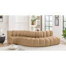  Manufacturer Color_Camel -- Arc 122" Camel Velvet Upholstered 5 pc Modular Sectional IMAGE 2