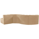  Manufacturer Color_Camel -- Arc 122" Camel Velvet Upholstered 5 pc Modular Sectional IMAGE 3