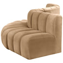  Manufacturer Color_Camel -- Arc 122" Camel Velvet Upholstered 5 pc Modular Sectional IMAGE 7
