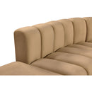 Meridian Arc Camel Velvet 5 pc Modular Sectional IMAGE 14