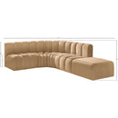  Manufacturer Color_Camel -- Arc 127" Camel Velvet Upholstered 5 pc Modular Sectional IMAGE 16