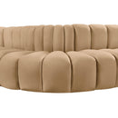  Manufacturer Color_Camel -- Arc 145" Camel Velvet Upholstered 6 pc Modular Sectional IMAGE 13