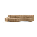  Manufacturer Color_Camel -- Arc 145" Camel Velvet Upholstered 6 pc Modular Sectional IMAGE 1
