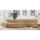  Manufacturer Color_Camel -- Arc 145" Camel Velvet Upholstered 6 pc Modular Sectional IMAGE 2