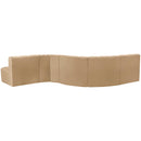  Manufacturer Color_Camel -- Arc 145" Camel Velvet Upholstered 6 pc Modular Sectional IMAGE 3