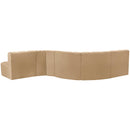 Meridian Arc Camel Velvet 6 pc Modular Sectional IMAGE 3