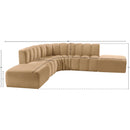  Manufacturer Color_Camel -- Arc 146" Camel Velvet Upholstered 6 pc Modular Sectional IMAGE 13