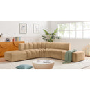  Manufacturer Color_Camel -- Arc 146" Camel Velvet Upholstered 6 pc Modular Sectional IMAGE 2