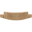 Meridian Arc Camel Velvet 6 pc Modular Sectional IMAGE 3