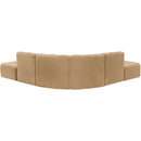  Manufacturer Color_Camel -- Arc 146" Camel Velvet Upholstered 6 pc Modular Sectional IMAGE 3