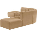  Manufacturer Color_Camel -- Arc 146" Camel Velvet Upholstered 6 pc Modular Sectional IMAGE 6