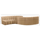  Manufacturer Color_Camel -- Arc 145" Camel Velvet Upholstered 6 pc Modular Sectional IMAGE 10