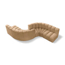  Manufacturer Color_Camel -- Arc 145" Camel Velvet Upholstered 6 pc Modular Sectional IMAGE 1