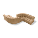 Meridian Arc Camel Velvet 6 pc Modular Sectional IMAGE 1