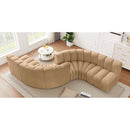 Meridian Arc Camel Velvet 6 pc Modular Sectional IMAGE 2