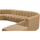 Manufacturer Color_Camel -- Arc 172" Camel Velvet Upholstered 7 pc Modular Sectional IMAGE 10