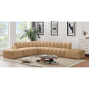  Manufacturer Color_Camel -- Arc 172" Camel Velvet Upholstered 7 pc Modular Sectional IMAGE 2