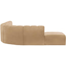  Manufacturer Color_Camel -- Arc 172" Camel Velvet Upholstered 7 pc Modular Sectional IMAGE 5