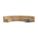  Manufacturer Color_Camel -- Arc 162" Camel Velvet Upholstered 7 pc Modular Sectional IMAGE 1