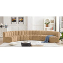 Manufacturer Color_Camel -- Arc 162" Camel Velvet Upholstered 7 pc Modular Sectional IMAGE 2