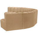  Manufacturer Color_Camel -- Arc 162" Camel Velvet Upholstered 7 pc Modular Sectional IMAGE 7