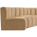  Manufacturer Color_Camel -- Arc 170" Camel Velvet Upholstered 7 pc Modular Sectional IMAGE 11