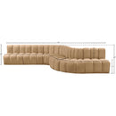  Manufacturer Color_Camel -- Arc 170" Camel Velvet Upholstered 7 pc Modular Sectional IMAGE 16