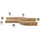  Manufacturer Color_Camel -- Arc 170" Camel Velvet Upholstered 7 pc Modular Sectional IMAGE 17
