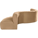 Manufacturer Color_Camel -- Arc 170" Camel Velvet Upholstered 7 pc Modular Sectional IMAGE 8