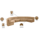  Manufacturer Color_Camel -- Arc 162" Camel Velvet Upholstered 8 pc Modular Sectional IMAGE 15