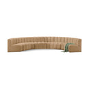  Manufacturer Color_Camel -- Arc 162" Camel Velvet Upholstered 8 pc Modular Sectional IMAGE 1
