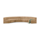 Meridian Arc Camel Velvet 8 pc Modular Sectional IMAGE 1