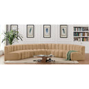  Manufacturer Color_Camel -- Arc 162" Camel Velvet Upholstered 8 pc Modular Sectional IMAGE 2
